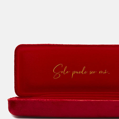 ESTOIG RIGIDO VELLUT ROJO